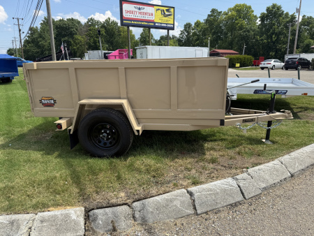 New 2025 Prospector 4X8 MANUAL DUMP 24" SIDES Dump Trailer