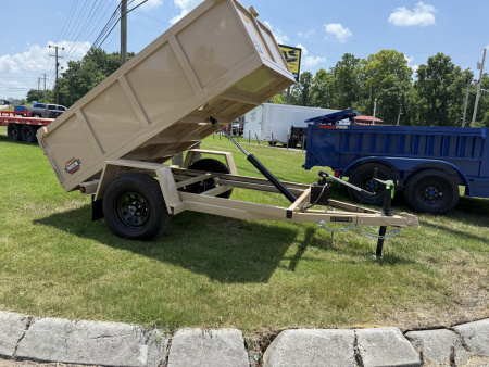 New 2025 Prospector 4X8 MANUAL DUMP 24" SIDES Dump Trailer