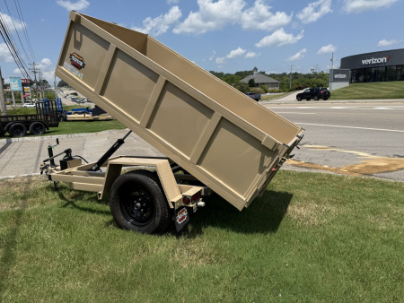 New 2025 Prospector 4X8 MANUAL DUMP 24" SIDES Dump Trailer