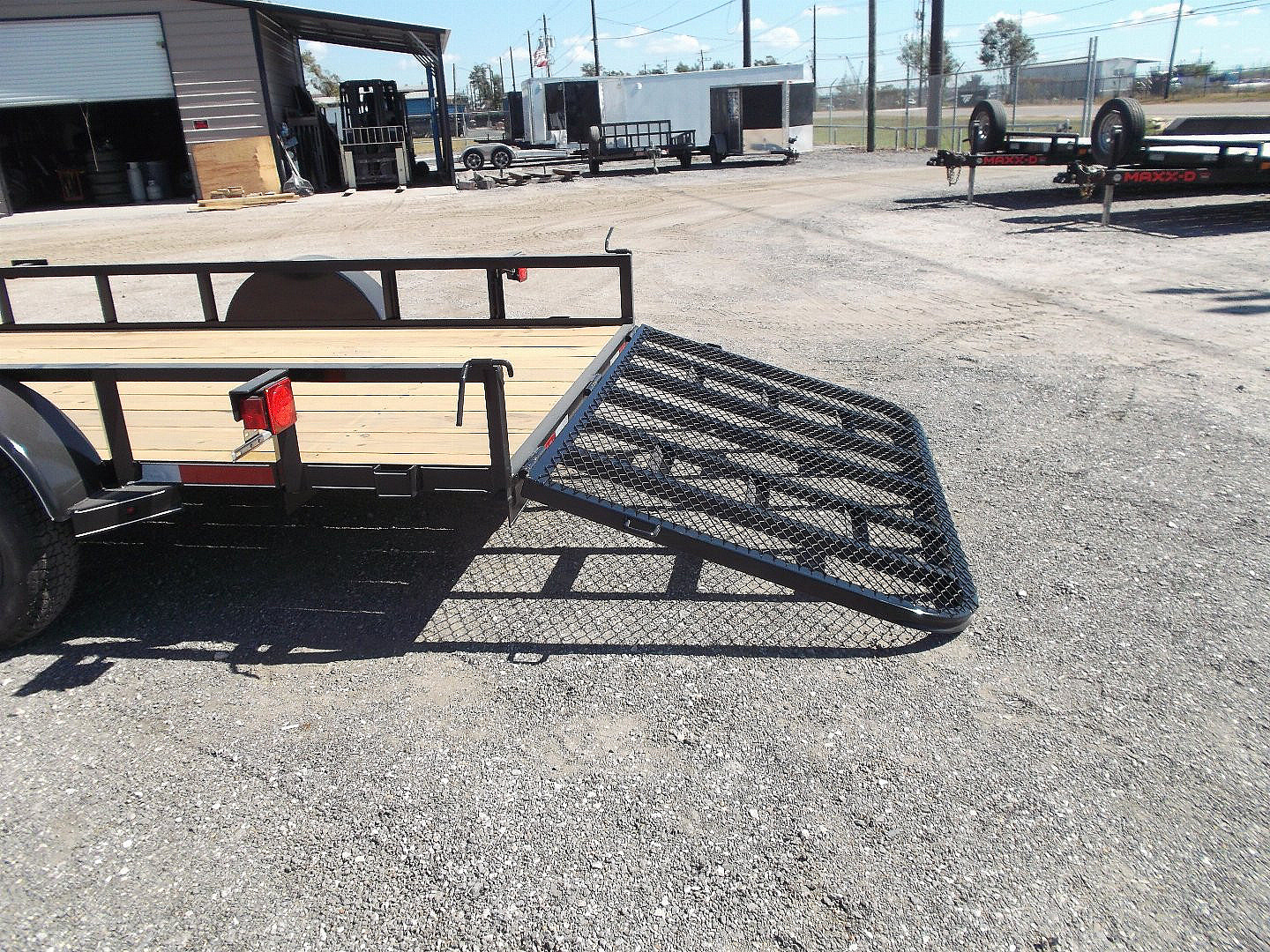 New 2025 J&C TRAILERS 77x12 Single Axle Utility Trailer / C-Channel Wrap Tongue / 2" Bulldog Coupler / 4ft Ramp Gate