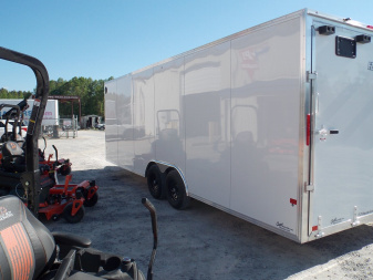 New 2025 EZ HAULER ALC EZEC85X24CH-XLT-P WHITE Cargo/Enclosed Trailer