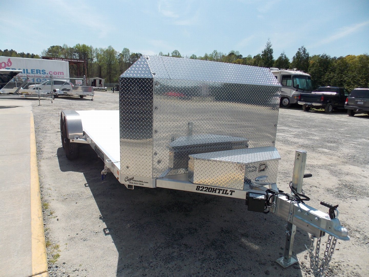 New 2026 Aluma AL 8220H-ANV-TILT-TA-EL-RTD Tilt Trailer