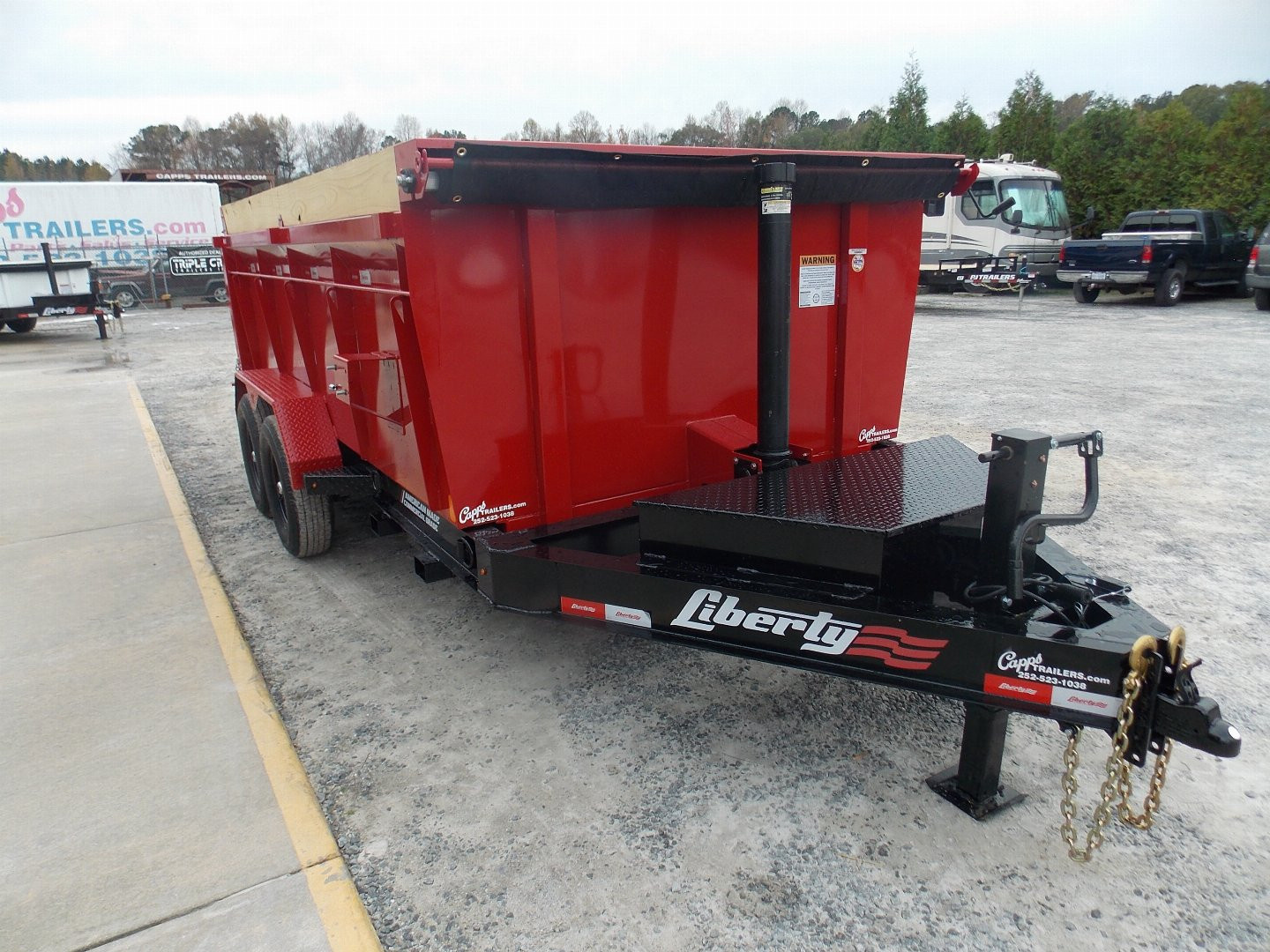 New 2025 LibertyLD14K83X14B8TSHS 83" X 14' High Side Telescopic Dump Trailer