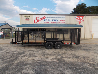 New 2025 Triple Crown Trailers TC USD7X20TG 4' Mesh Sides Landscape Trailer