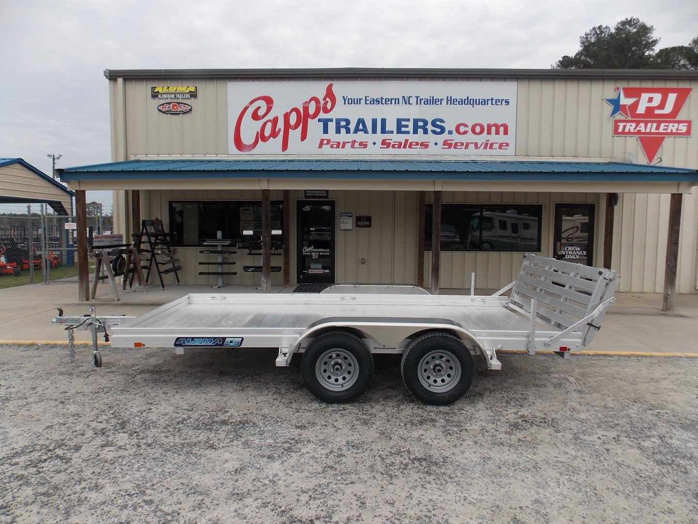 New 2025 Aluma 7814ESA-TA-EL-BT Utility Trailer