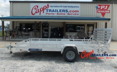 New 2024 Aluma AL 7814ESA-S-TG-LADDER RACK Utility Trailer