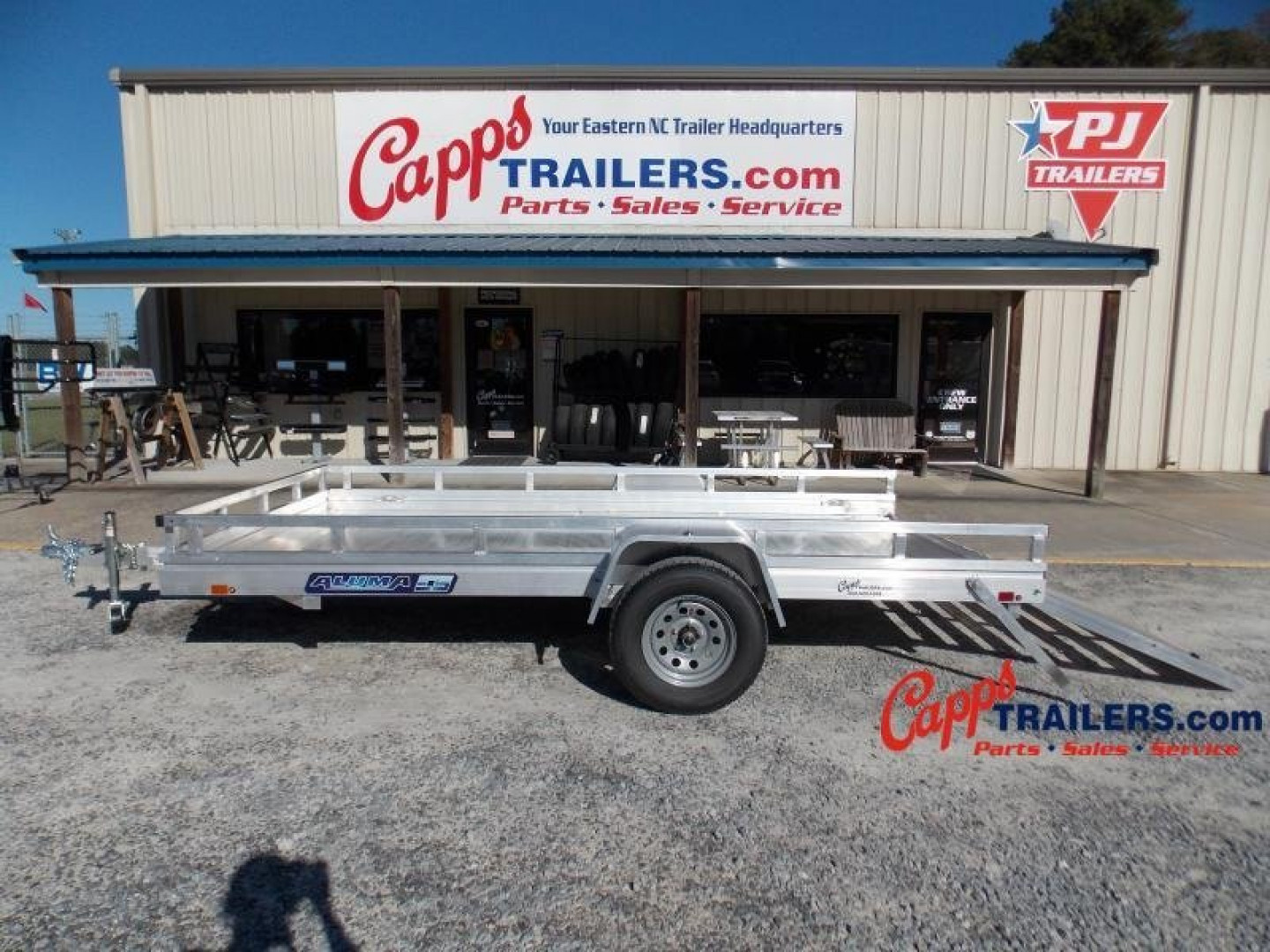 New 2027 Aluma AL 7812ESA-S-TG-LADDER RACK Utility Trailer