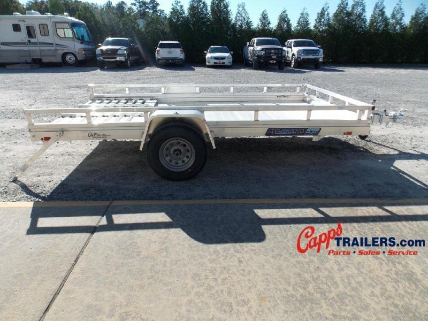 New 2027 Aluma AL 7812ESA-S-TG-LADDER RACK Utility Trailer