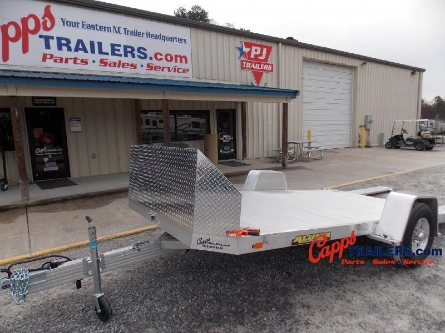 New 2025 ALUMA AL 8214H-TILT-S-EL-RTD Sling Shot PKG Utility Trailer