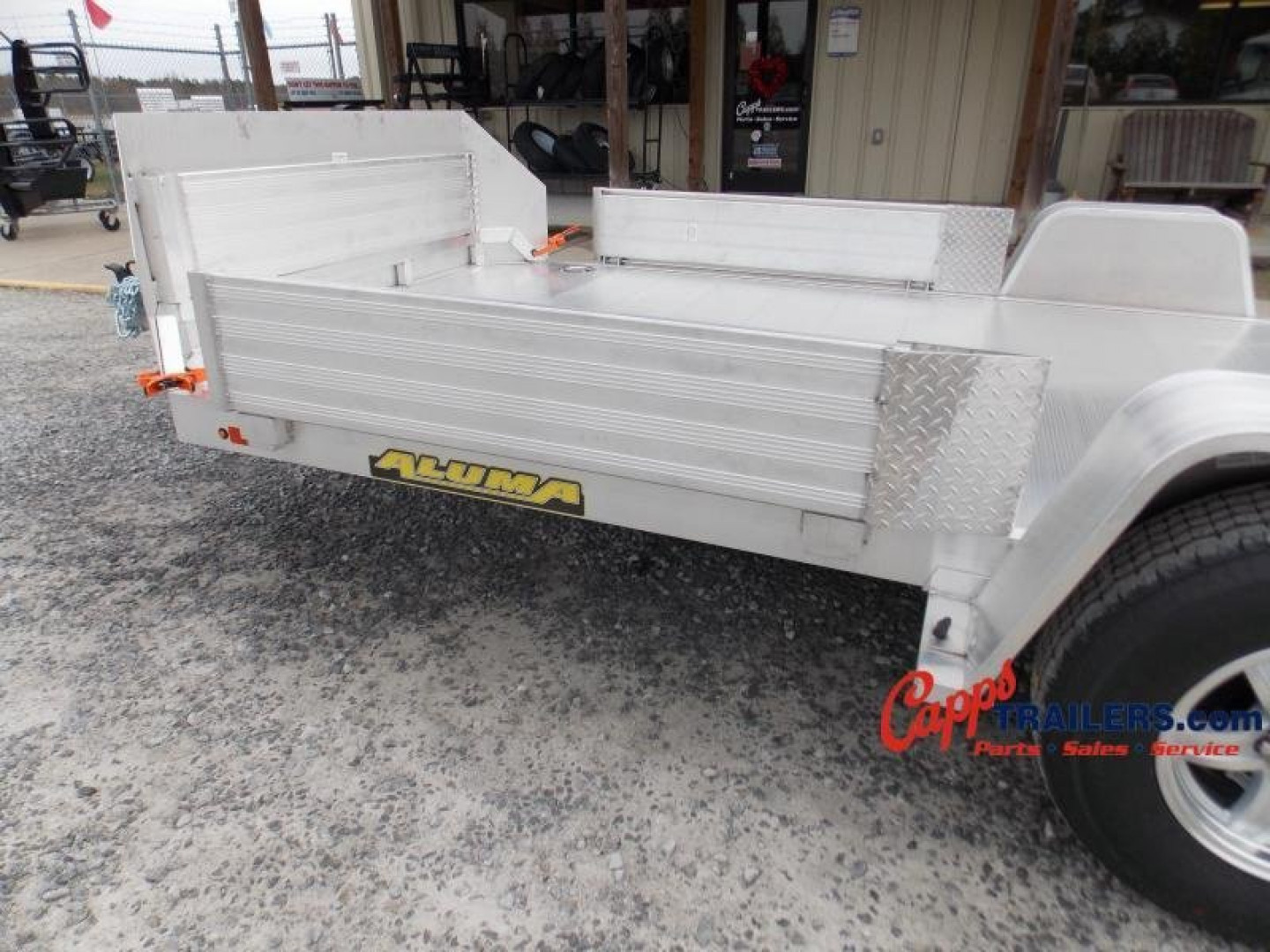 New 2025 ALUMA AL 8214H-TILT-S-EL-RTD Sling Shot PKG Utility Trailer
