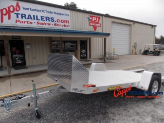 New 2025 ALUMA AL 8214H-TILT-S-EL-RTD Sling Shot PKG Utility Trailer