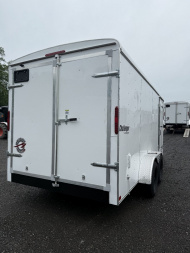 New 2025 Homesteader 7x16 Cargo Trailer - Swing Door - WHITE