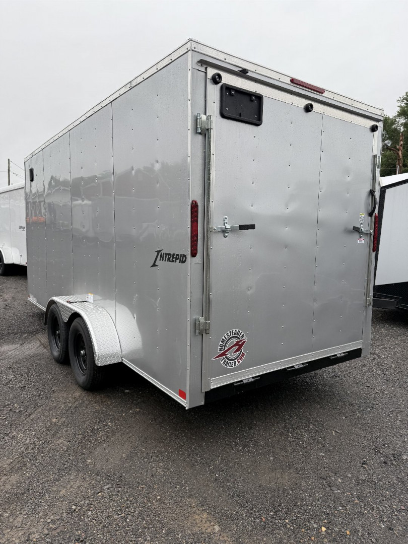 New 2025 Homesteader 7x16IT V-Nose - 7' Interior - SILVER Enclosed Trailer