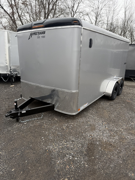 New 2026 Homesteader - 7x16 RAMP Door -SILVER - 5.2k Axles - POLYCOR