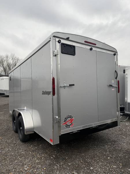 New 2026 Homesteader - 7x16 RAMP Door -SILVER - 5.2k Axles - POLYCOR