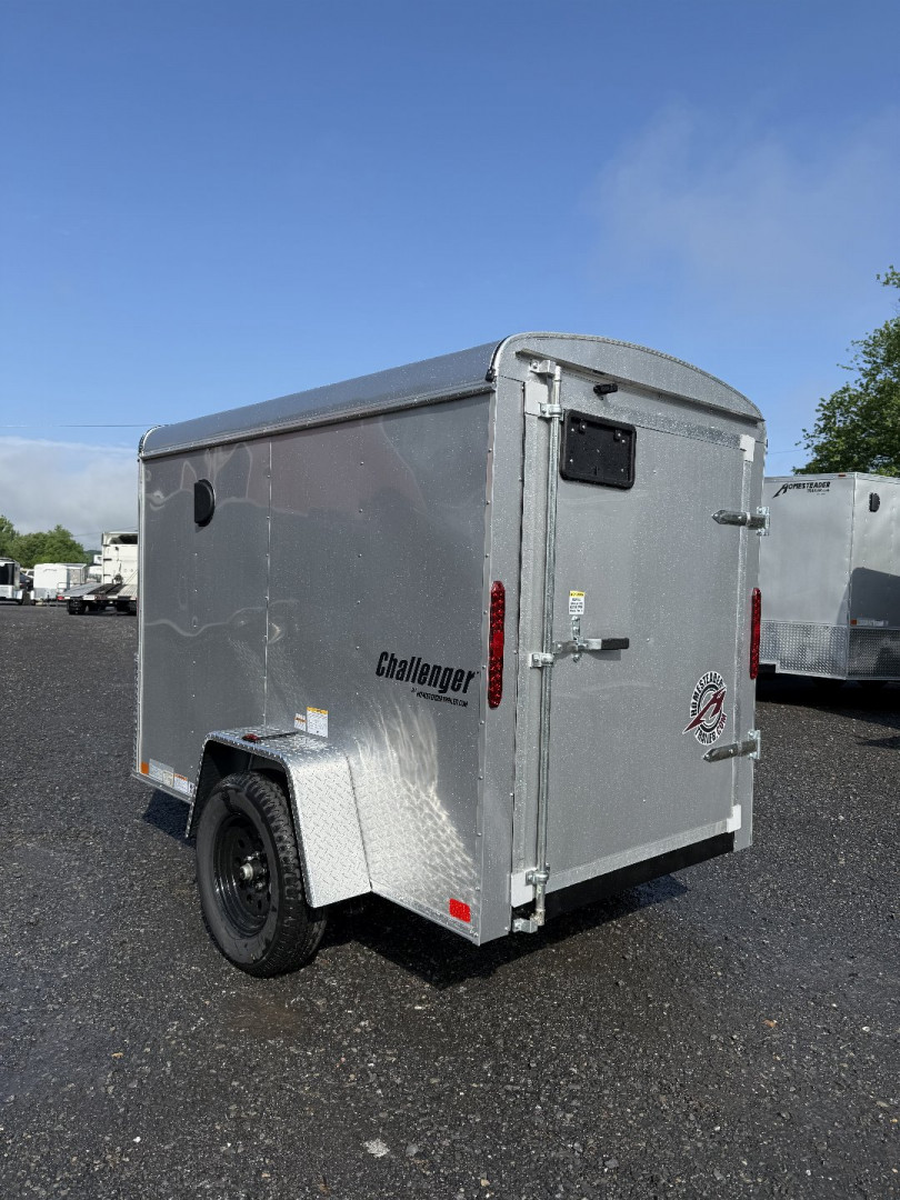 New 2025 Homesteader 5x8 SWING Door - Enclosed Trailer - SILVER