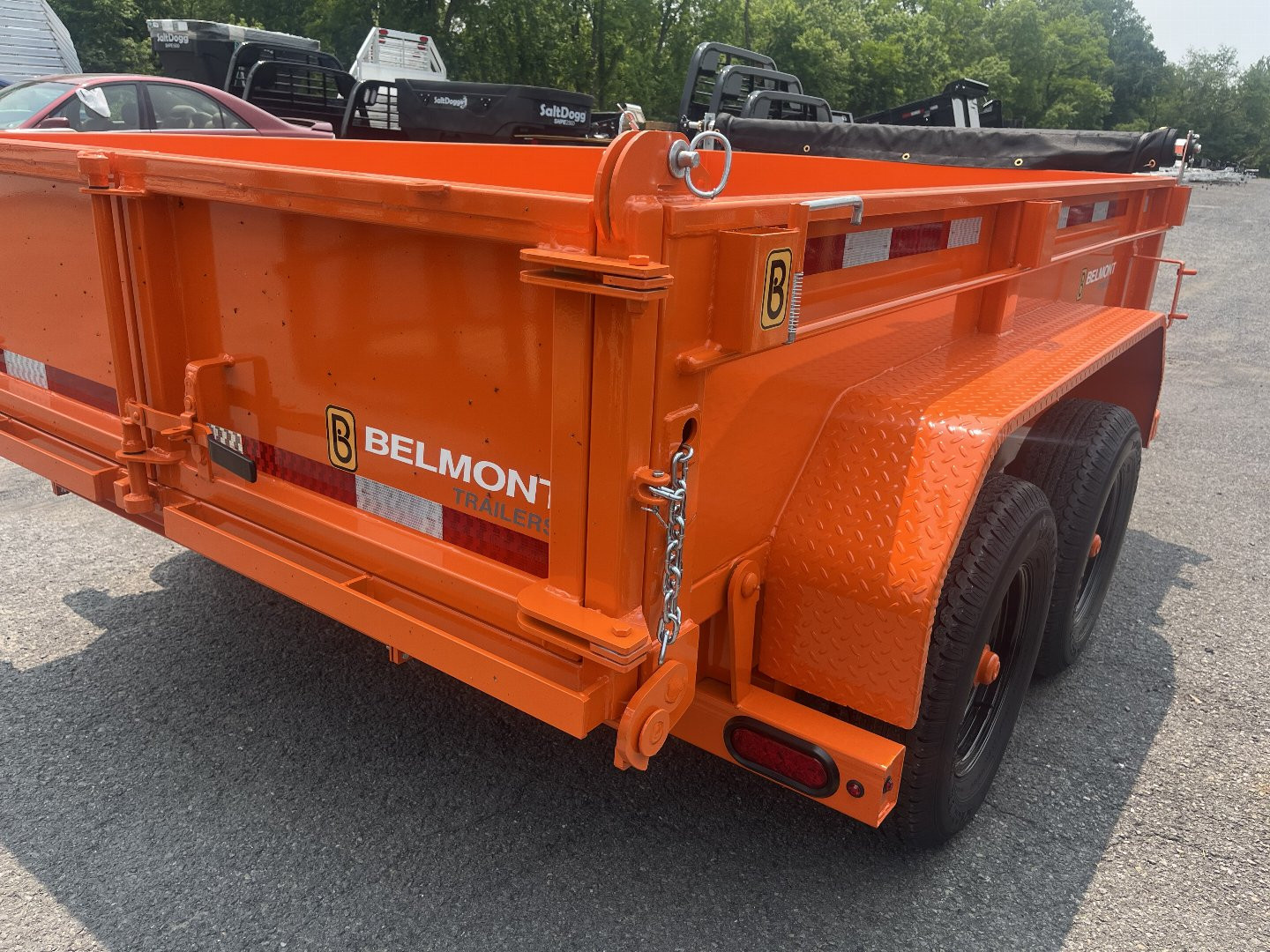 New 2025 BELMONT 6x10 Dump Trailer - 10K - ORANGE - TARP - SOLAR CHARGER