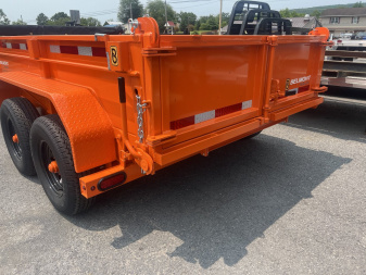 New 2025 BELMONT 6x10 Dump Trailer - 10K - ORANGE - TARP - SOLAR CHARGER
