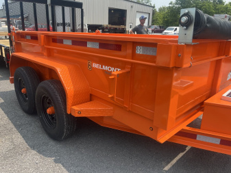 New 2025 BELMONT 6x10 Dump Trailer - 10K - ORANGE - TARP - SOLAR CHARGER