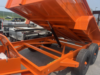 New 2025 BELMONT 6x10 Dump Trailer - 10K - ORANGE - TARP - SOLAR CHARGER