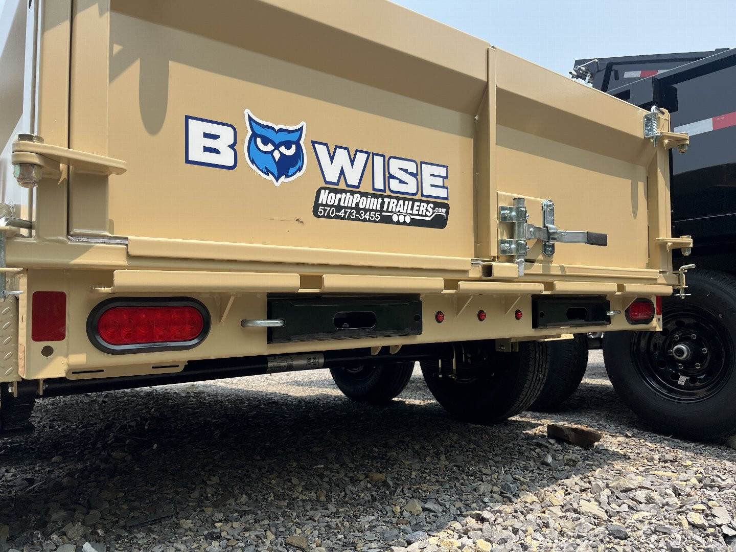 New 2026 BWise 6x12 10K Dump Trailer w/ Ramps & Tarp Kit - Desert Tan