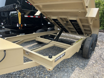 New 2026 BWise 6x12 10K Dump Trailer w/ Ramps & Tarp Kit - Desert Tan
