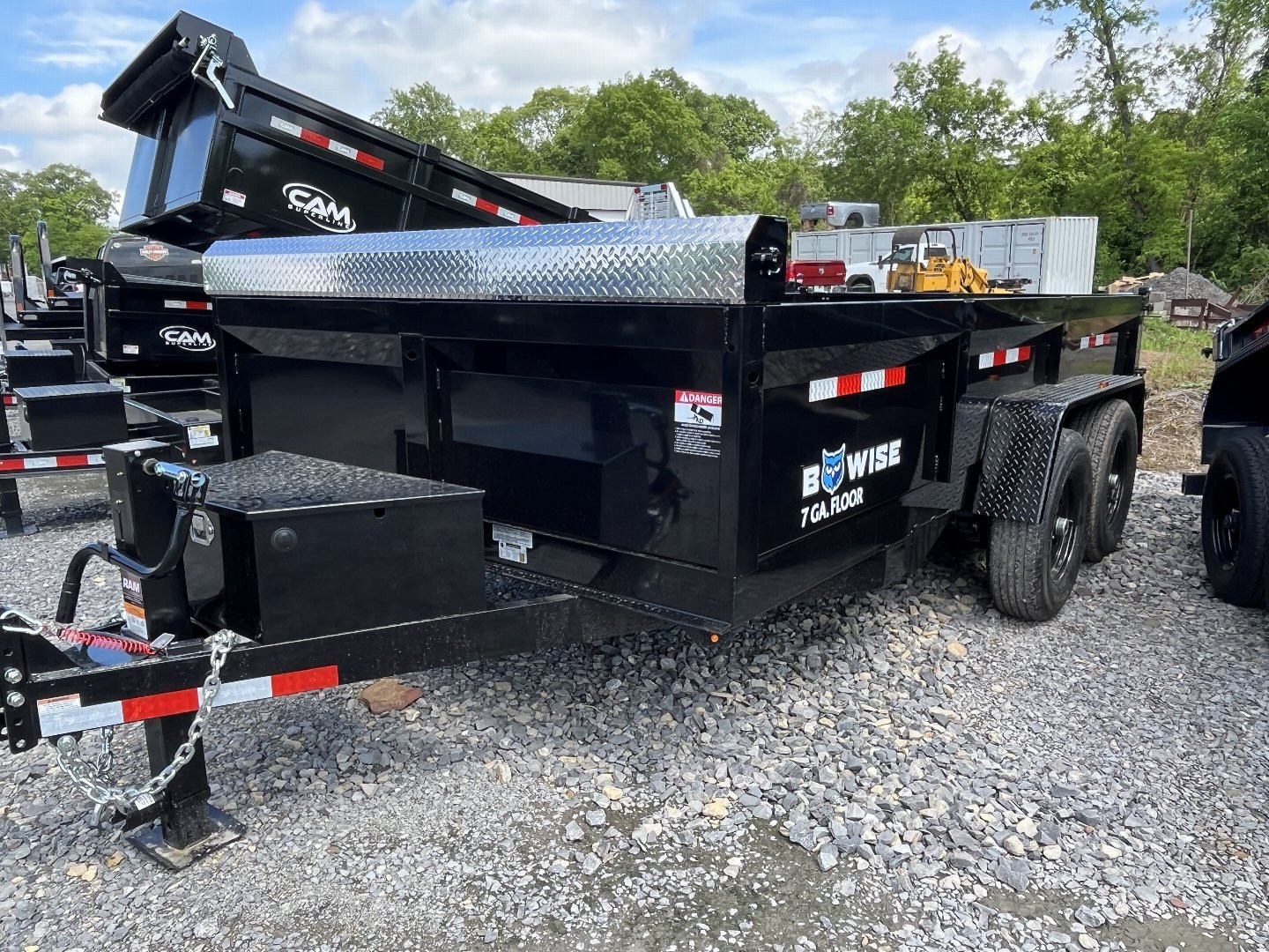 New 2026 BWISE 7x14 -14K Dump Trailer - Ramps - Tarp Kit - 7 GA Floor Dump Trailer