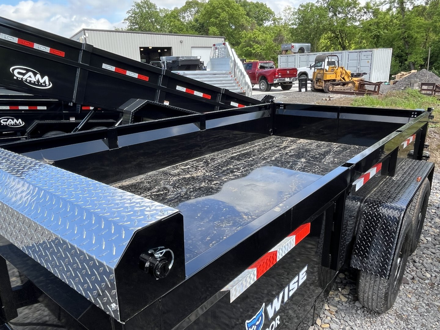 New 2026 BWISE 7x14 -14K Dump Trailer - Ramps - Tarp Kit - 7 GA Floor Dump Trailer
