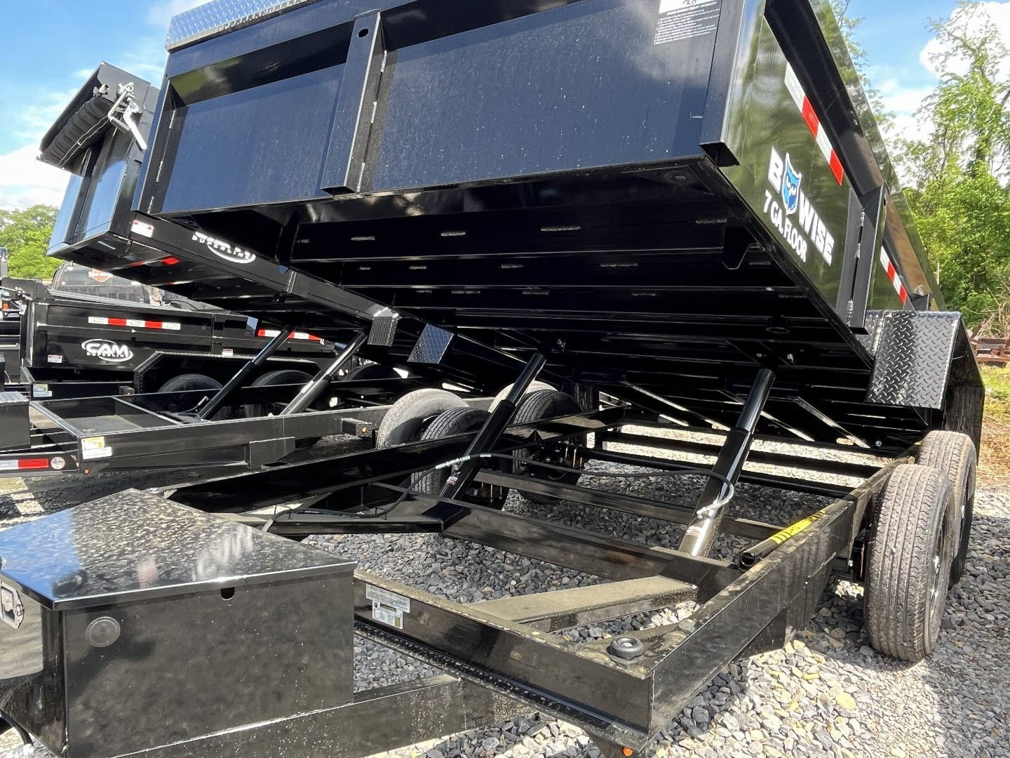 New 2026 BWISE 7x14 -14K Dump Trailer - Ramps - Tarp Kit - 7 GA Floor Dump Trailer