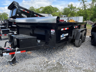 New 2026 BWISE 7x14 -14K Dump Trailer - Ramps - Tarp Kit - 7 GA Floor Dump Trailer