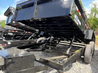 New 2026 BWISE 7x14 -14K Dump Trailer - Ramps - Tarp Kit - 7 GA Floor Dump Trailer