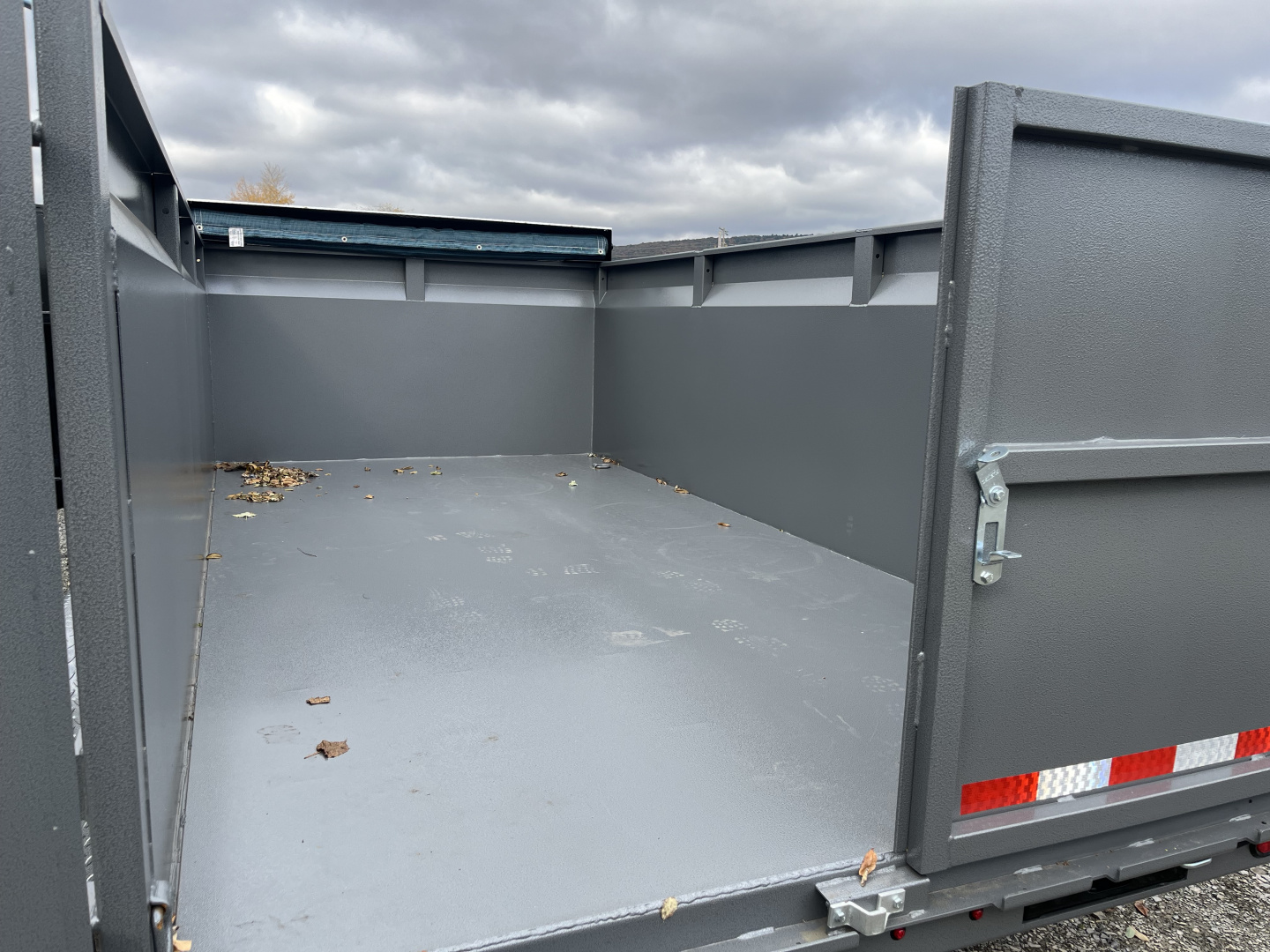 New 2026 BWise 7x14 -14K Dump Trailer - Hammertone Gray- Ramps - Tarp Kit - 44" SIDES