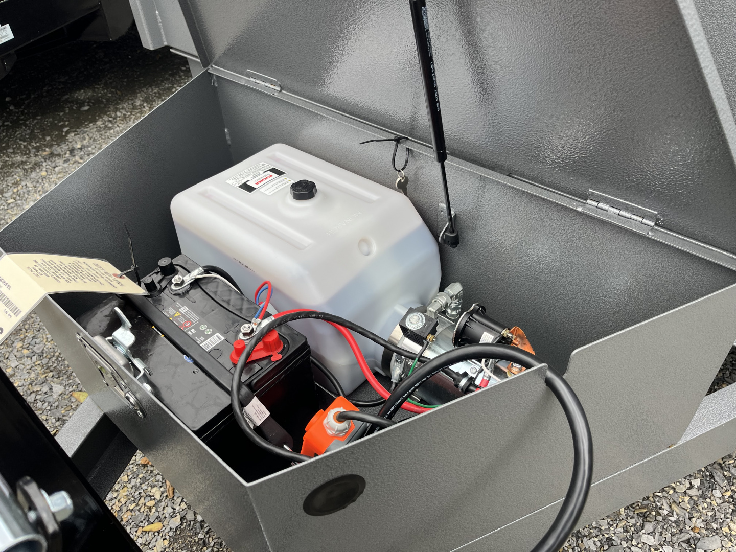 New 2026 BWise 7x14 -14K Dump Trailer - Hammertone Gray- Ramps - Tarp Kit - 44" SIDES