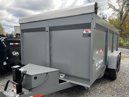 New 2026 BWise 7x14 -14K Dump Trailer - Hammertone Gray- Ramps - Tarp Kit - 44" SIDES