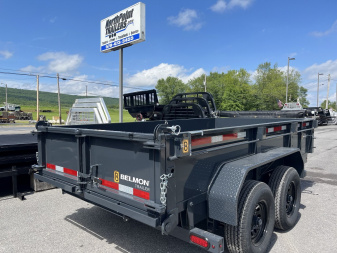 New 2025 BELMONT 6x12 Dump Trailer - 10K - CHARCOAL - TARP KIT