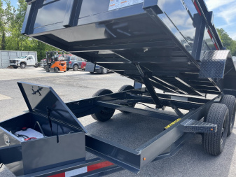 New 2025 BELMONT 6x12 Dump Trailer - 10K - CHARCOAL - TARP KIT
