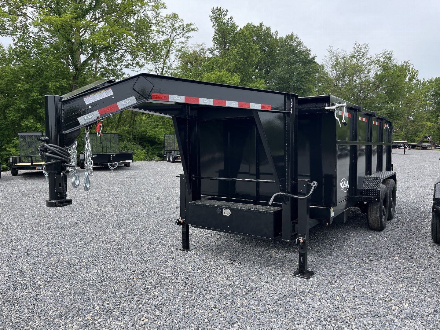 New 2026 CAM Superline 7 x 14' HIGH SIDE DUMP TRAILER - 14k - GOOSENECK
