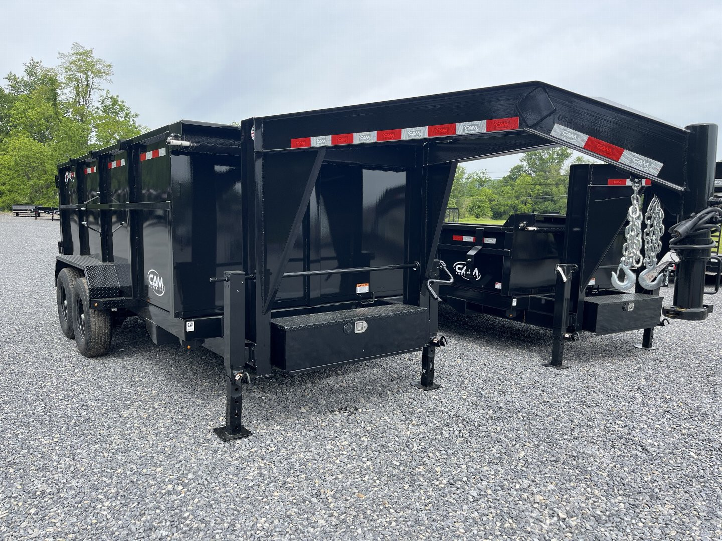 New 2026 CAM Superline 7 x 14' HIGH SIDE DUMP TRAILER - 14k - GOOSENECK