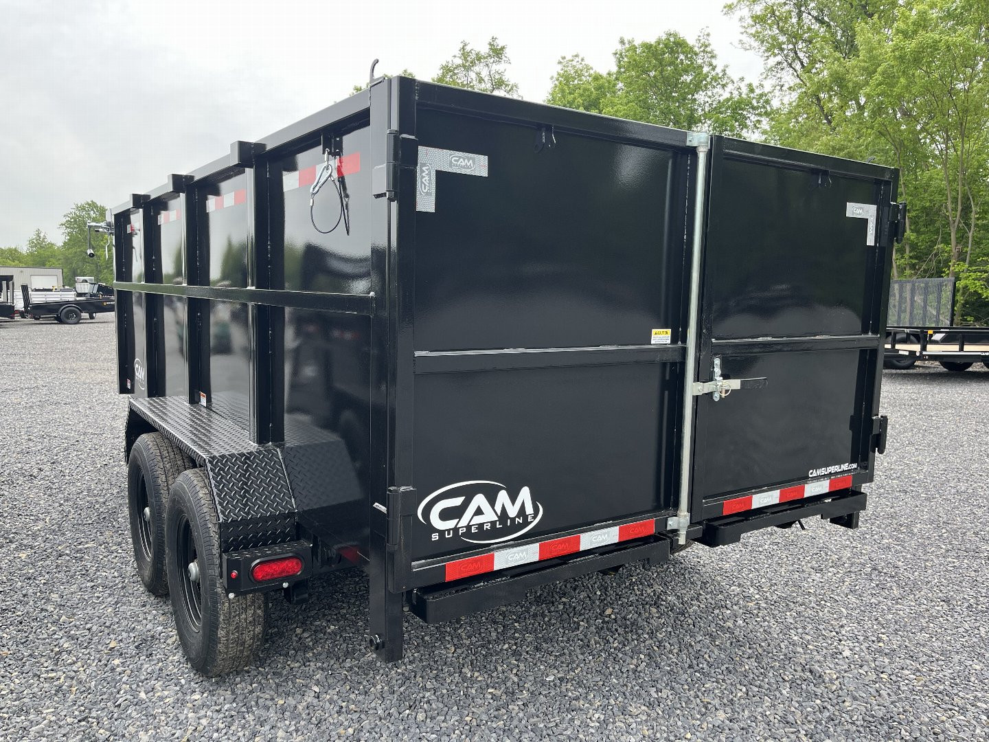 New 2026 CAM Superline 7 x 14' HIGH SIDE DUMP TRAILER - 14k - GOOSENECK