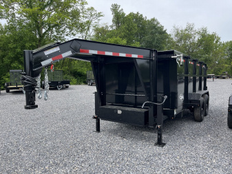 New 2025 CAM Superline 7 x 14' HIGH SIDE DUMP TRAILER - 14k - GOOSENECK