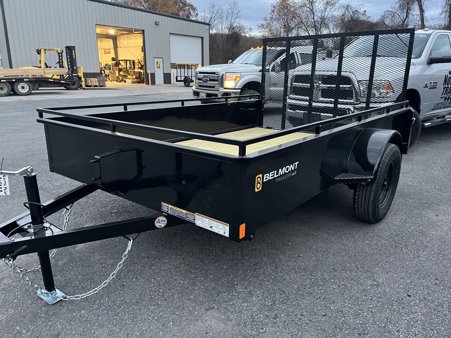 New 2025 Belmont UT610SS Solid Side Utility Trailer **BLACK**