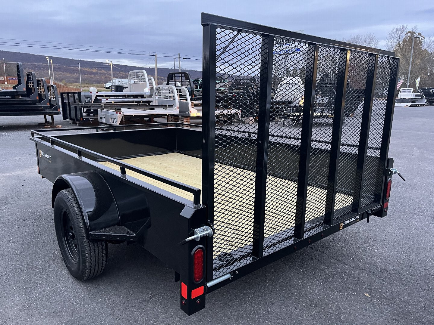 New 2025 Belmont UT610SS Solid Side Utility Trailer **BLACK**