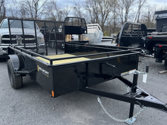 New 2025 Belmont UT610SS Solid Side Utility Trailer **BLACK**
