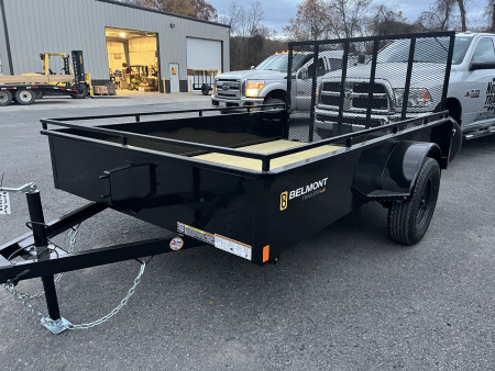 New 2025 Belmont UT610SS Solid Side Utility Trailer **BLACK**