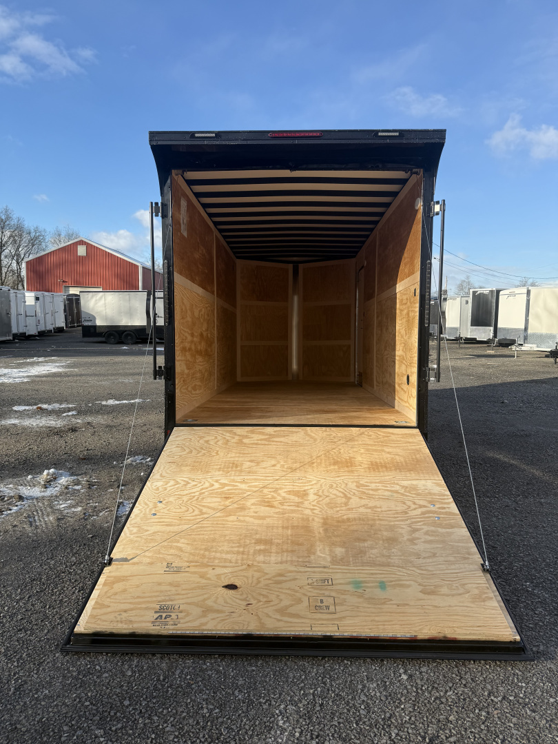 New 2026 Homeseader 7x16IH V-Nose - HD PACKAGE - 7' Interior - BLACK POLYCOR - BLACKOUT - REAR SPOILER