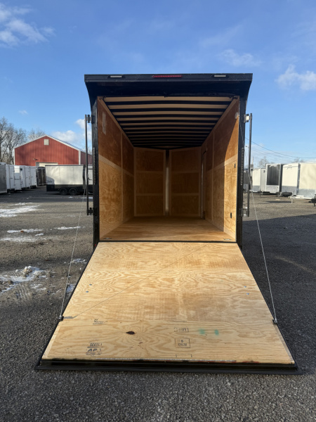 New 2026 Homeseader 7x16IH V-Nose - HD PACKAGE - 7' Interior - BLACK POLYCOR - BLACKOUT - REAR SPOILER