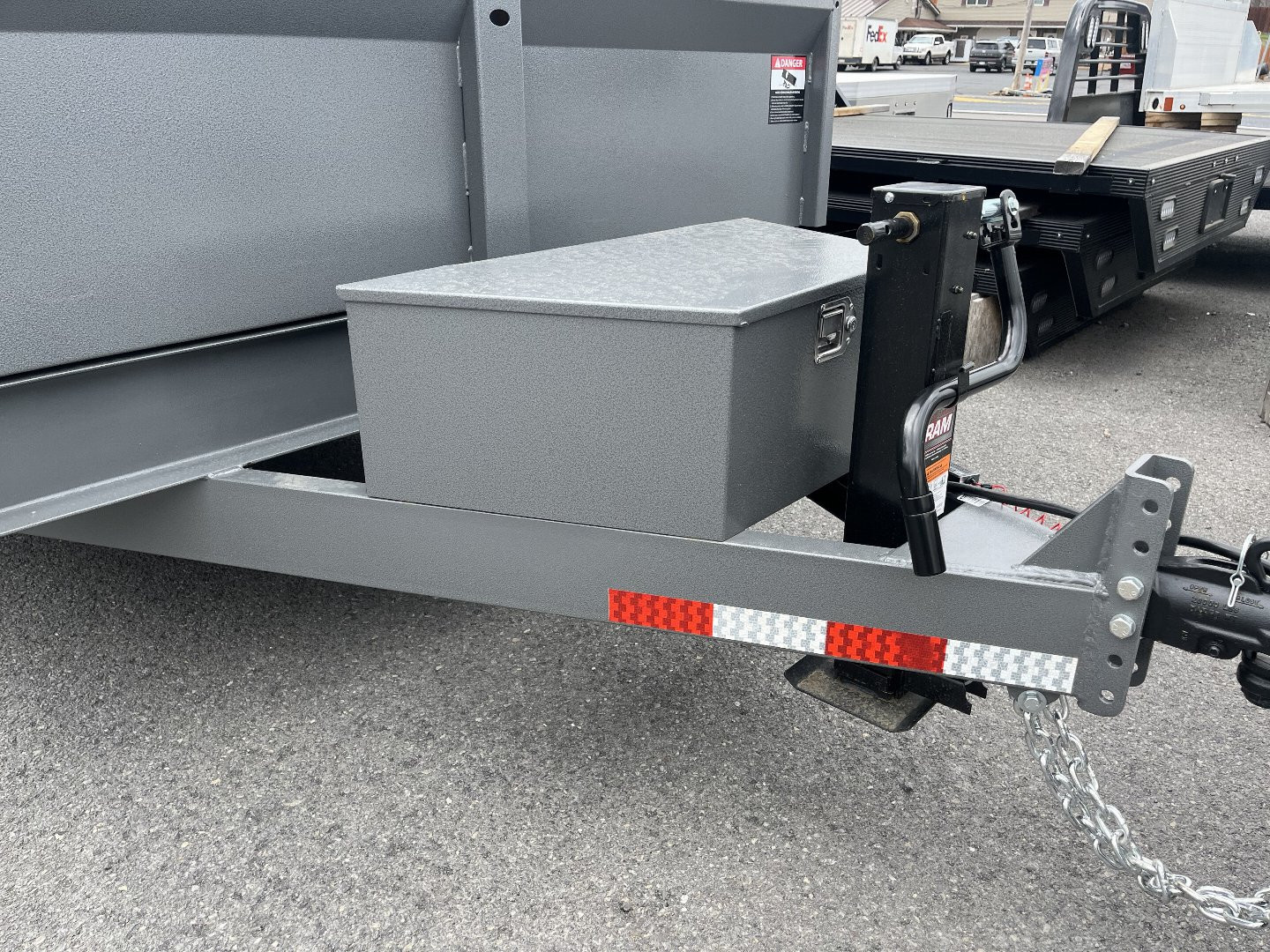 New 2025 BWise 7x16 -14K Dump Trailer - Hammertone - Ramps