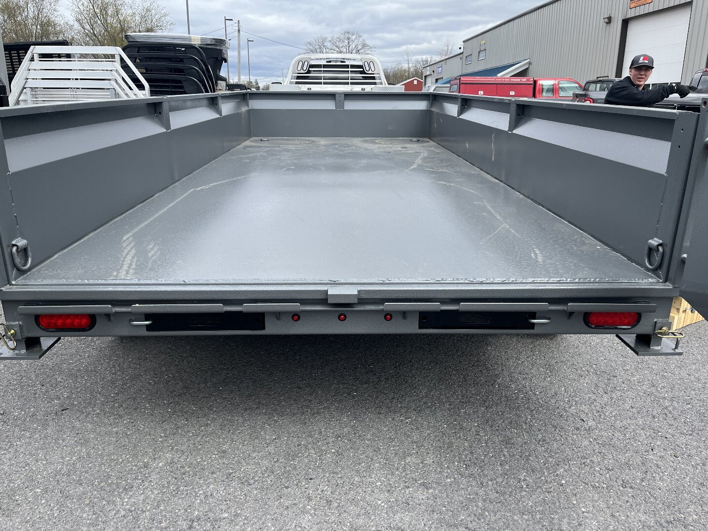 New 2025 BWise 7x16 -14K Dump Trailer - Hammertone - Ramps