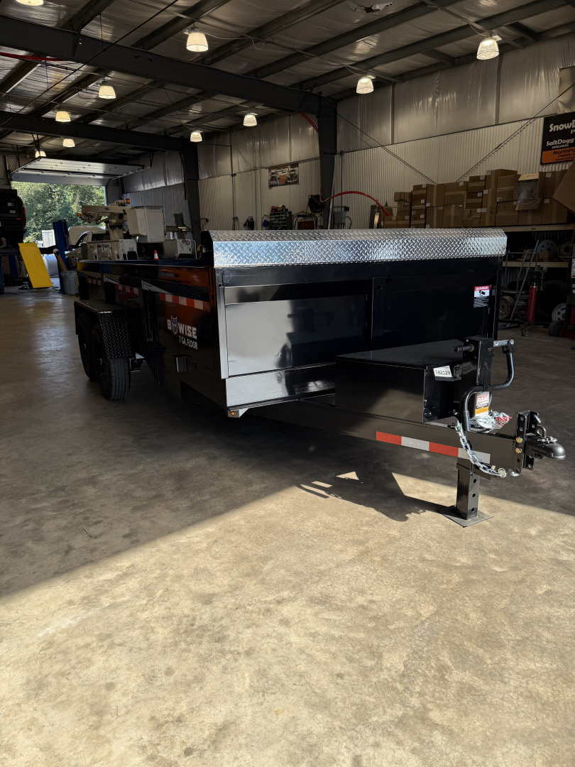New 2026 BWISE 7x16 -14K Dump Trailer - BLACK - RAMPS - TARP KIT