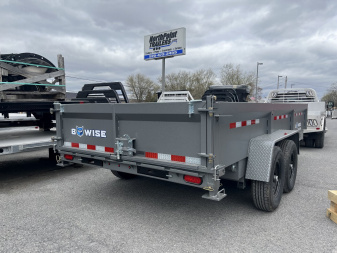 New 2025 BWise 7x16 -14K Dump Trailer - Hammertone - Ramps